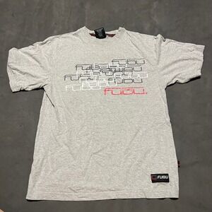 Vintage FUBU T-Shirt Mens Large Gray Graphic Print Y2K Hip Hop Streetwear